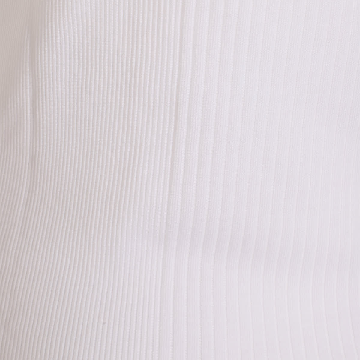 Jean Paul Gaultier Ribbed Texture Scoop Neck Sleeveless Top In White