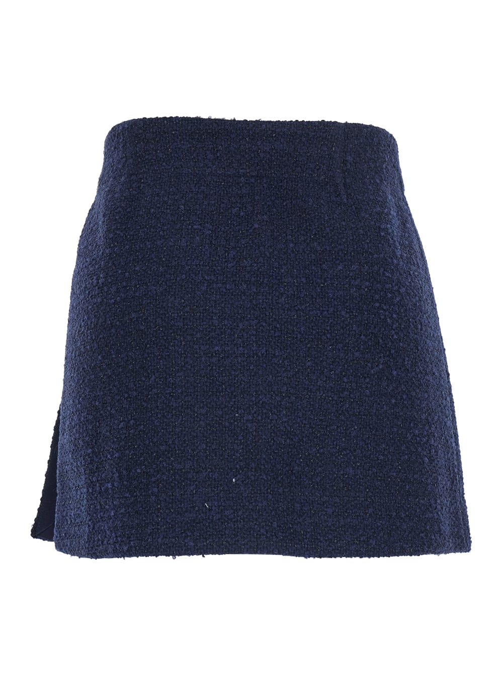Pinko Tweed Miniskirt Gold-tone Buttons In Blue