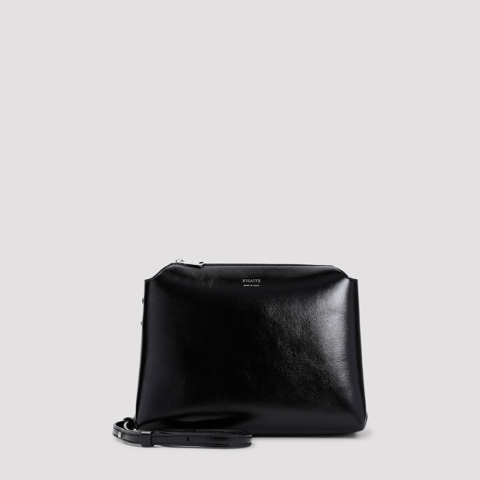 Shop Khaite Lina Medium Crossbody Bag In Black