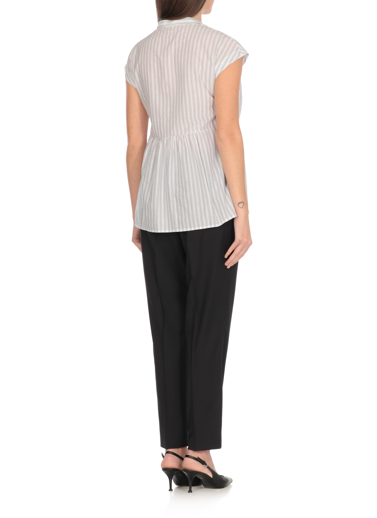 Peserico Striped Sleeveless Shirt