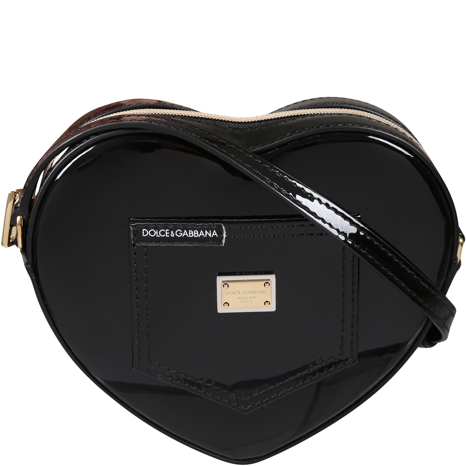Dolce & Gabbana Black Bag For Girl With Logo