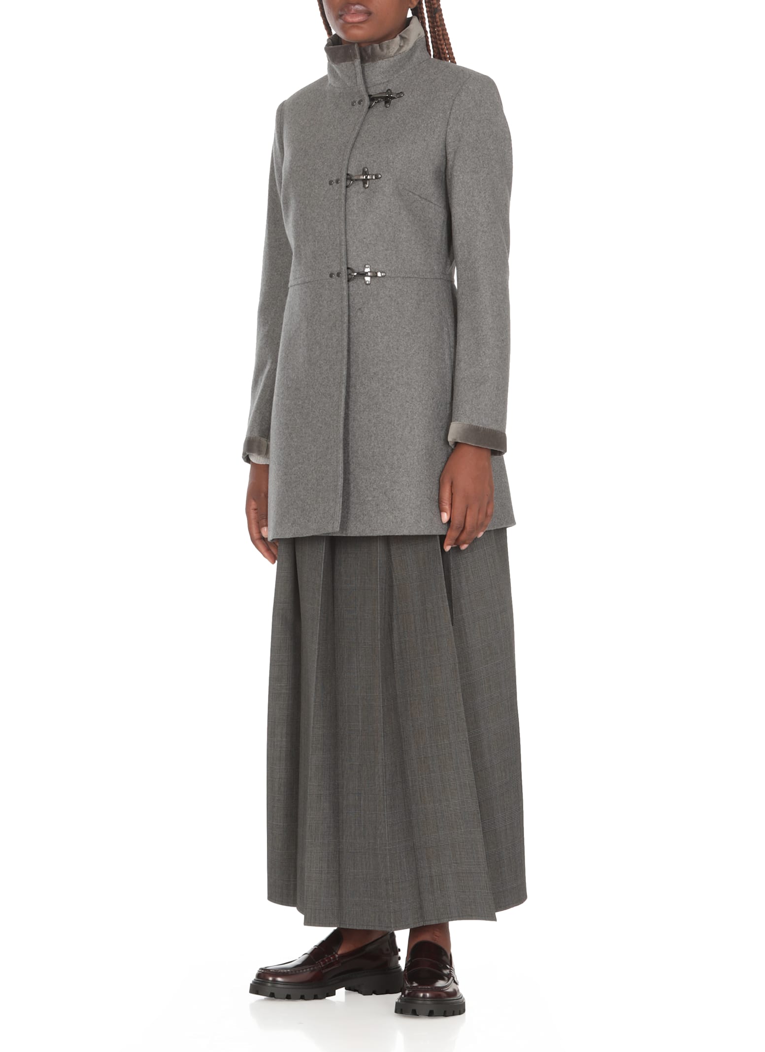 Shop Fay Virginia Coat In Grey