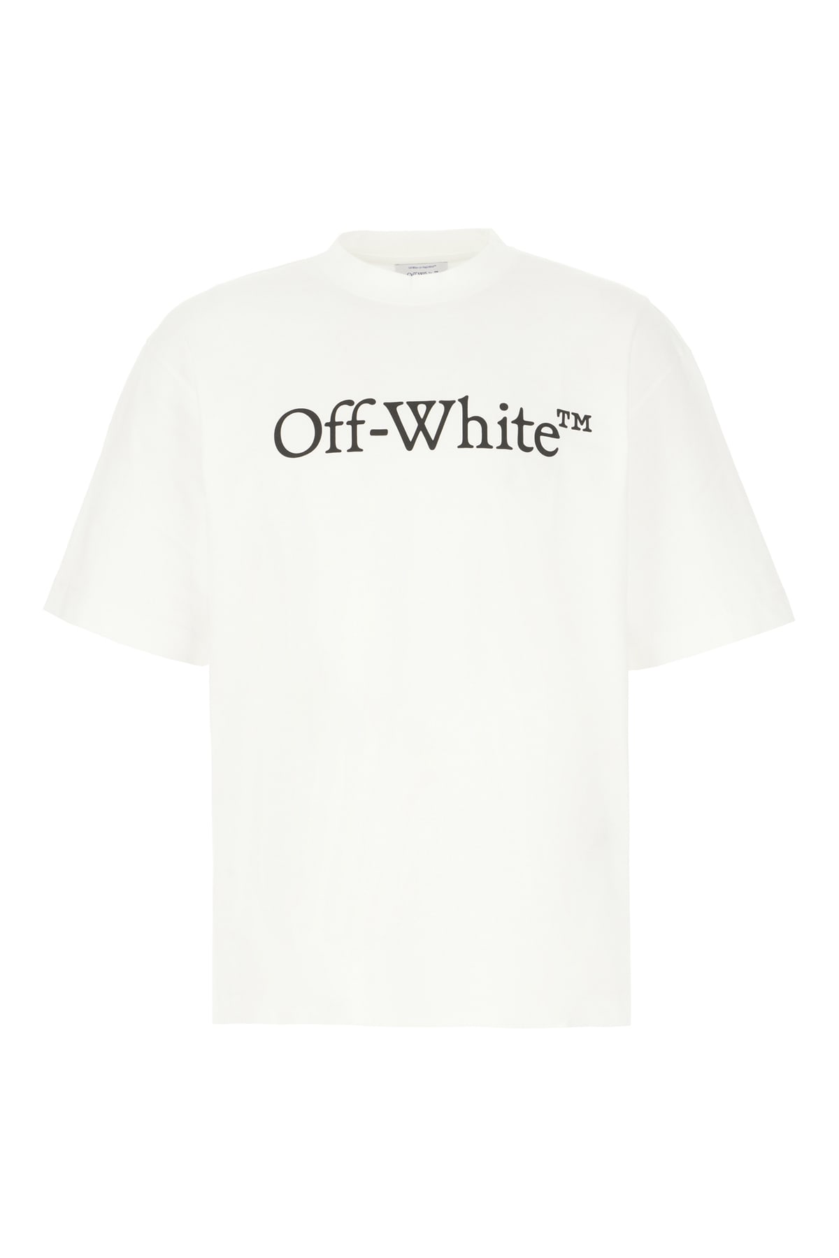 Shop Off-white White Cotton T-shirt In White Black