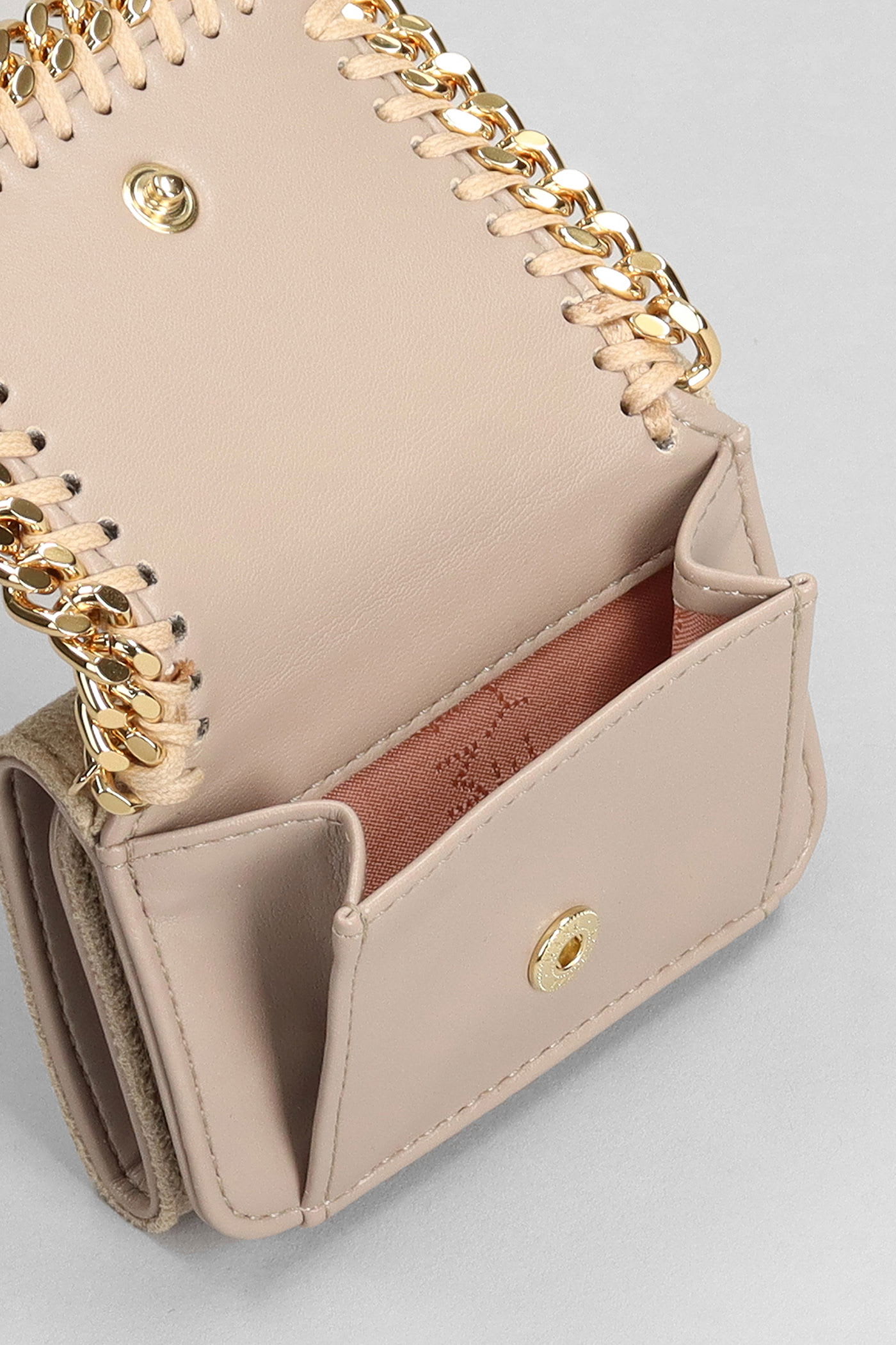 Stella Mccartney Wallet In Beige Polyester In Sand