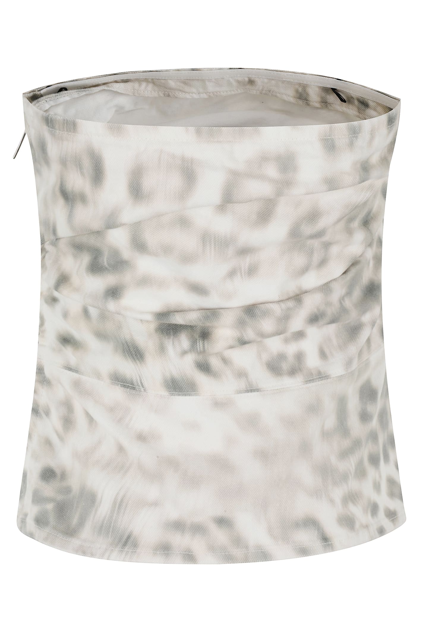 Rotate Birger Christensen Cotton Top With Denim Animal Print
