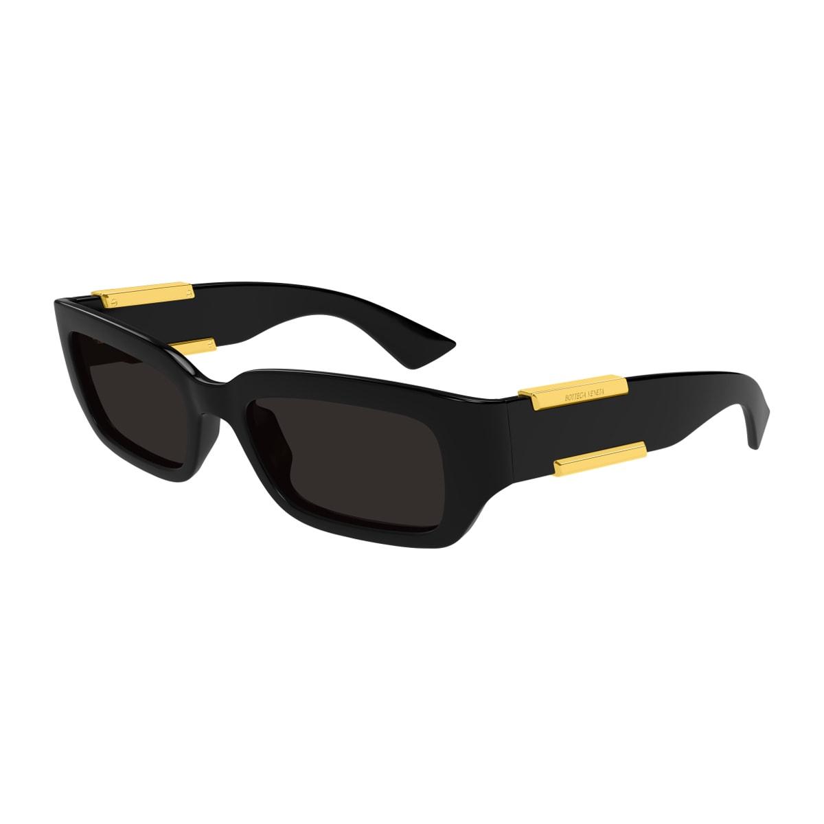 Bottega Veneta Bv1406s Linea Ribbon 001 Black Grey Sunglasses In Black