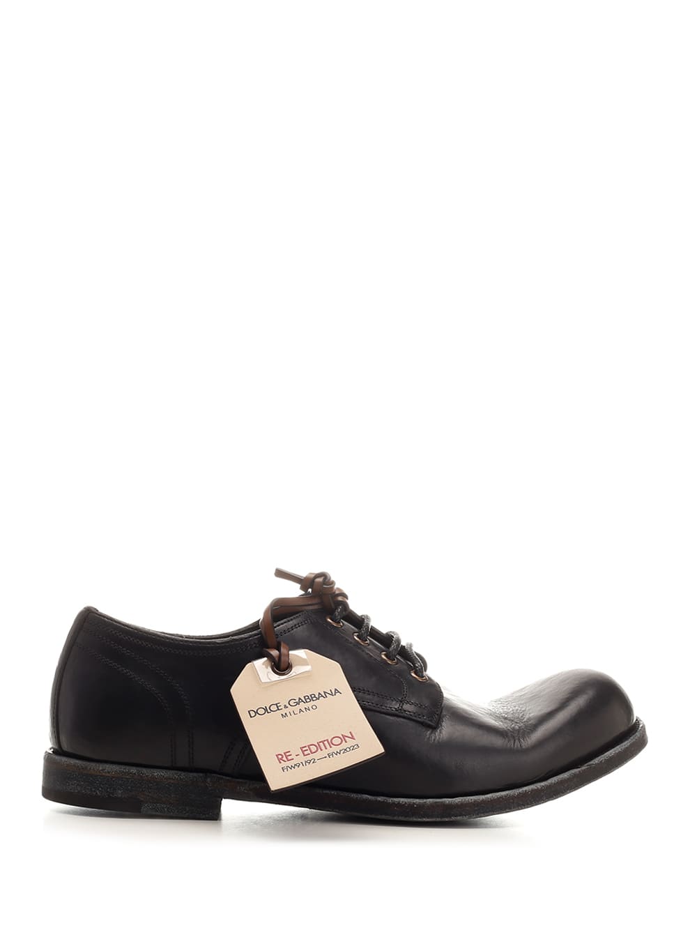 Shop Dolce & Gabbana Re-edition Derby Shoes In Black