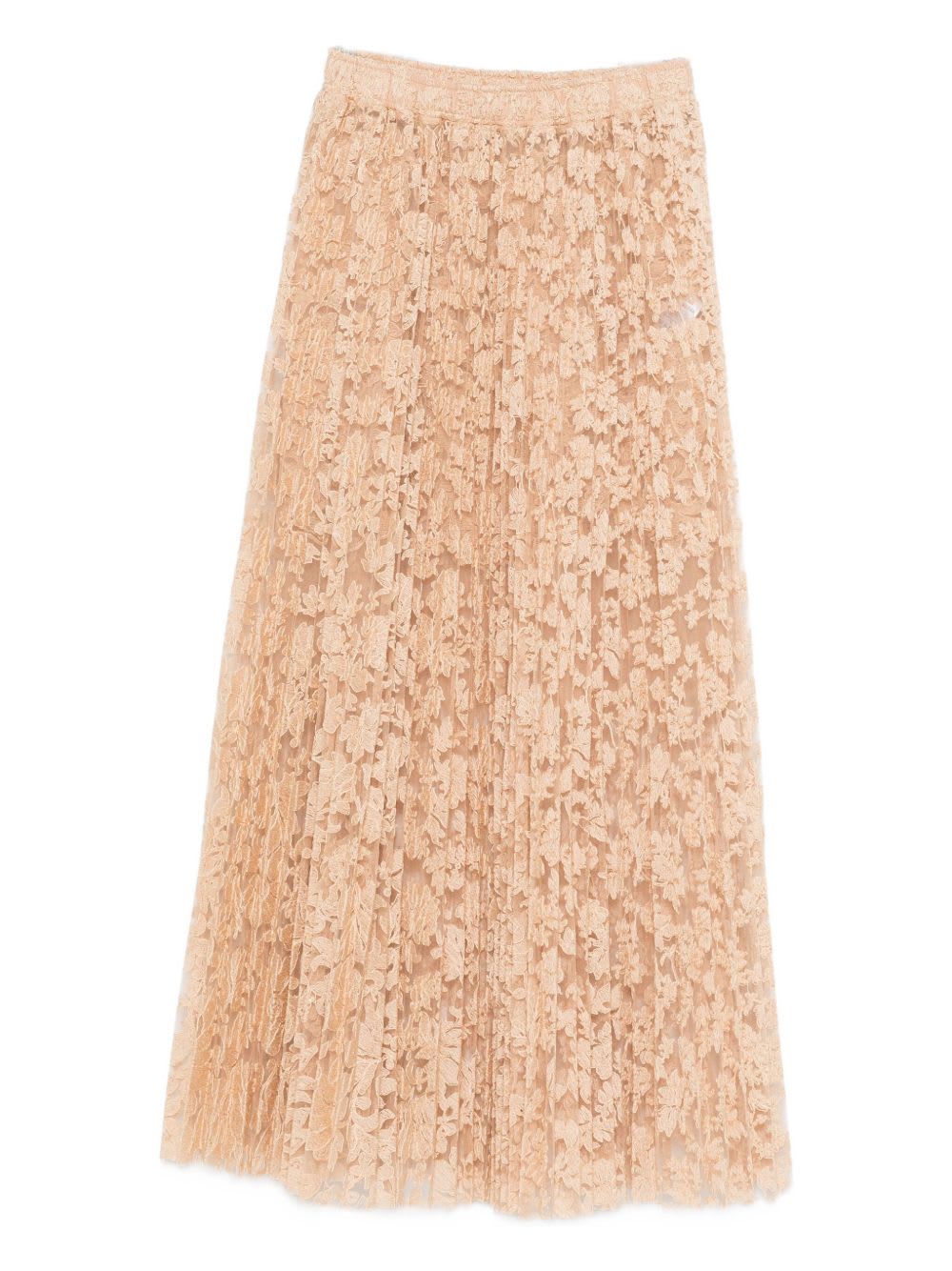 Ermanno Scervino Flower Lace Skirt In Sand