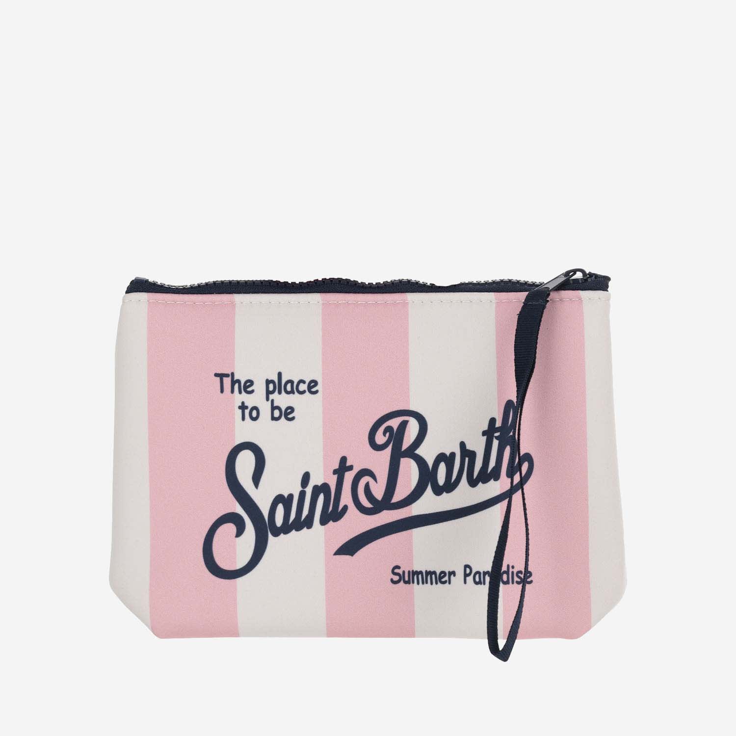 Shop Mc2 Saint Barth Scuba Clutch Bag With Striped Pattern