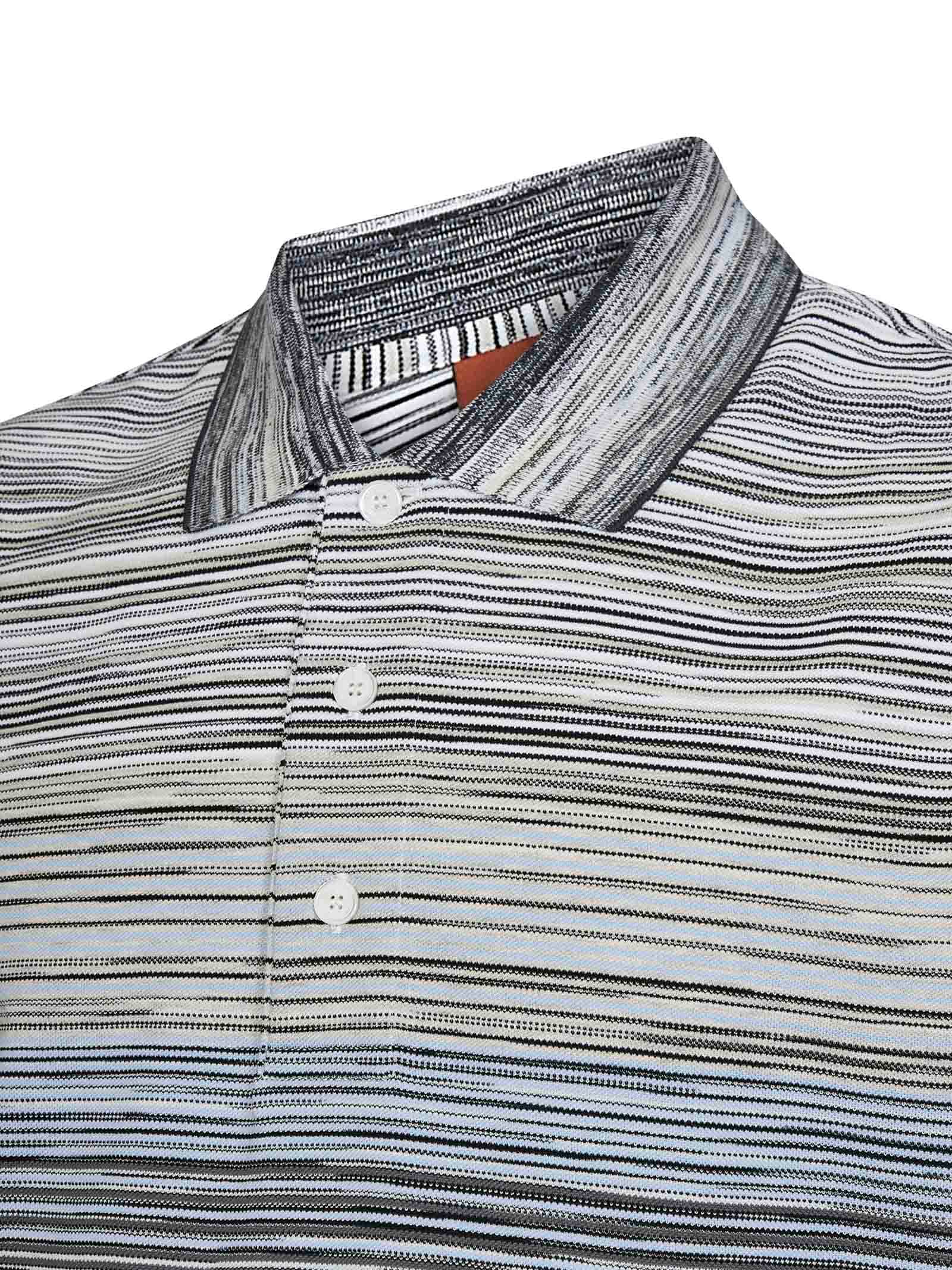 Shop Missoni Polo Shirt In Grey