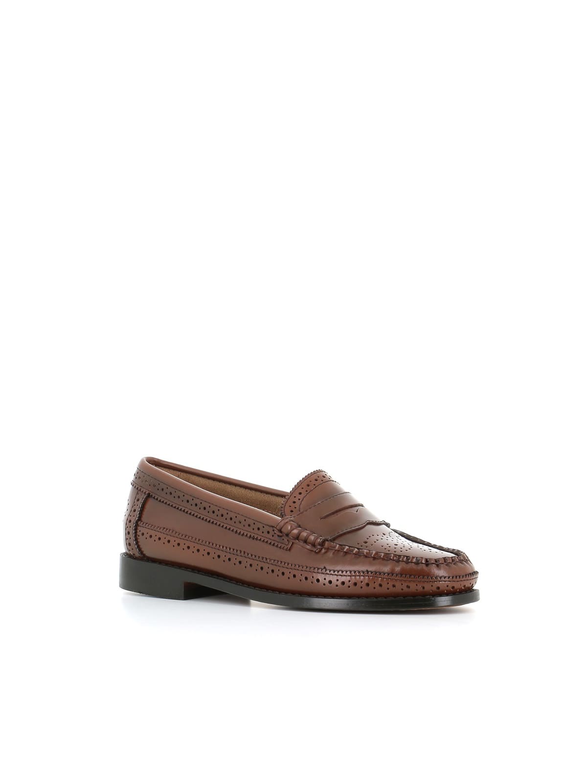 Shop G.h.bass &amp; Co. Penny Brogues Loafer In Cognac