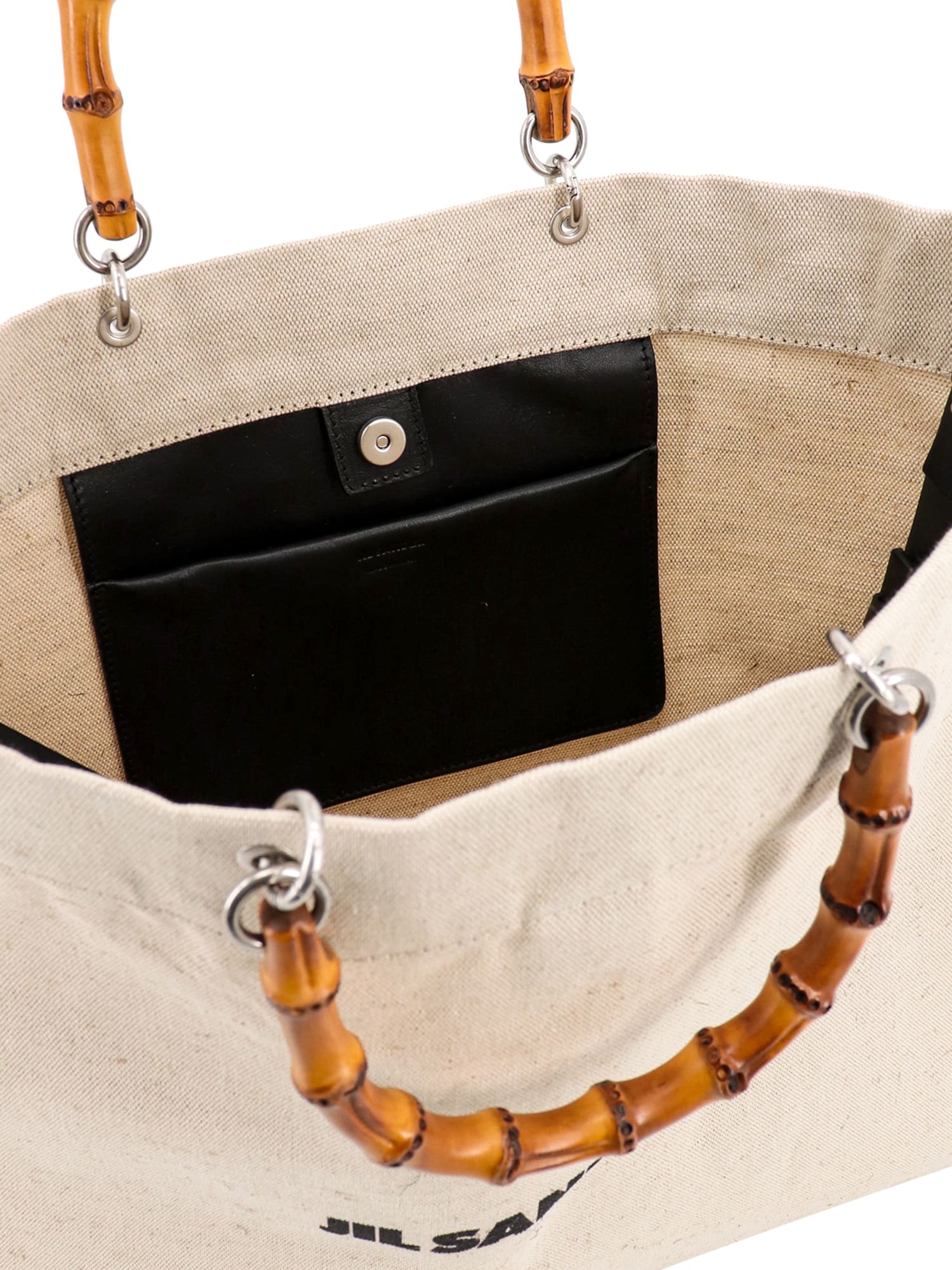 Jil Sander Sand Canvas Handbag In Beige