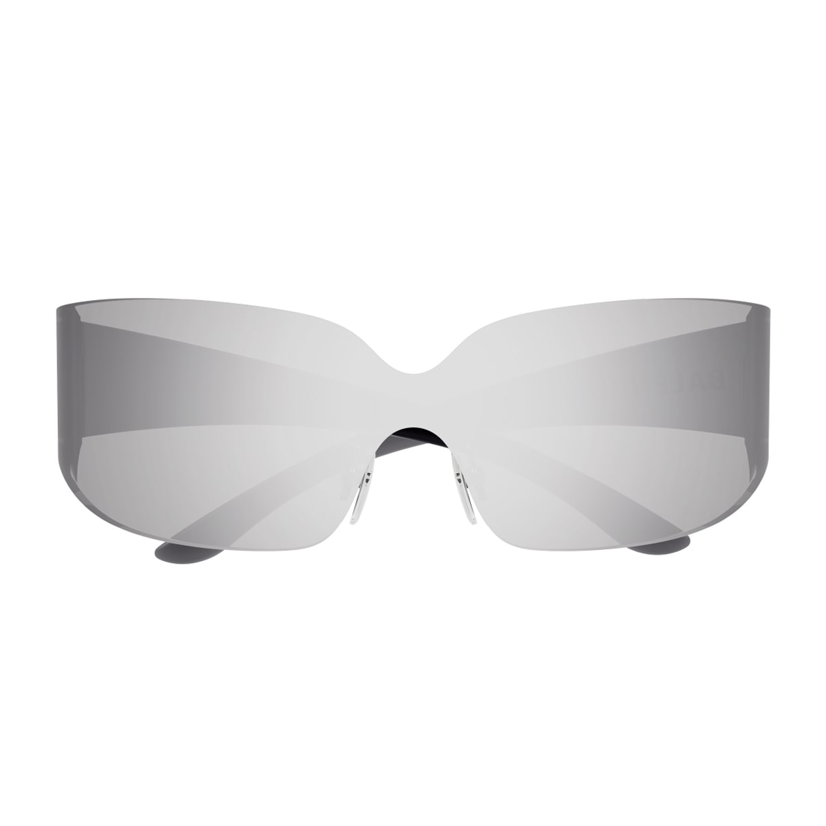 Balenciaga Bb0421s Linea Extreme 005 Silver Sunglasses In Gray