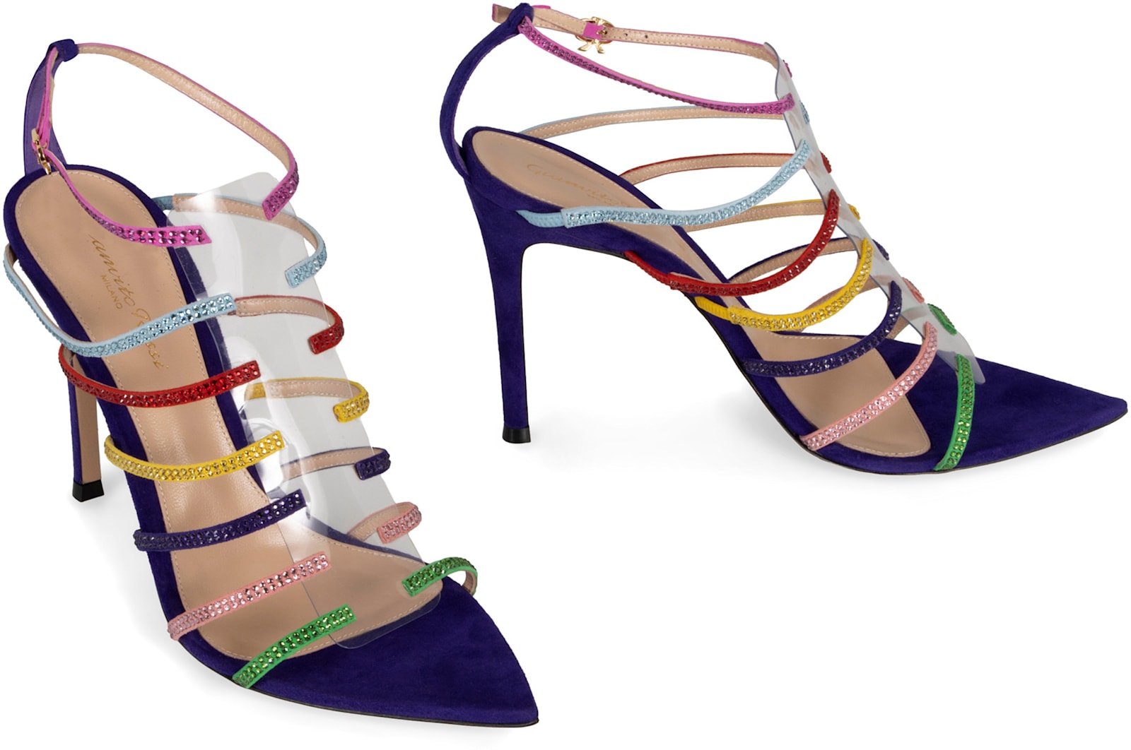 Gianvito Rossi Mirage Strappy Heeled Sandals In Multicolor