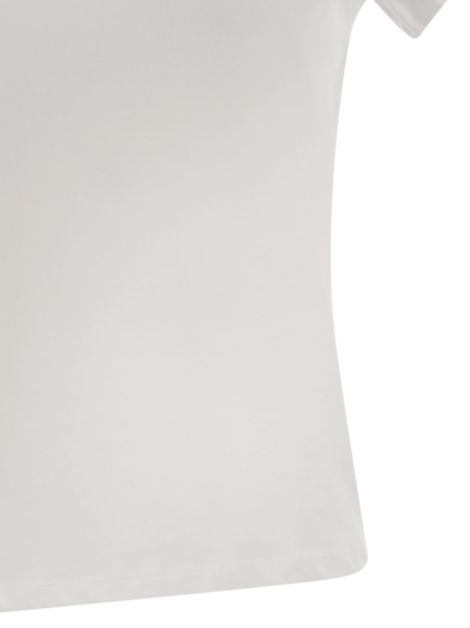 Majestic Crew-neck Short-sleeved Cotton T-shirt In White