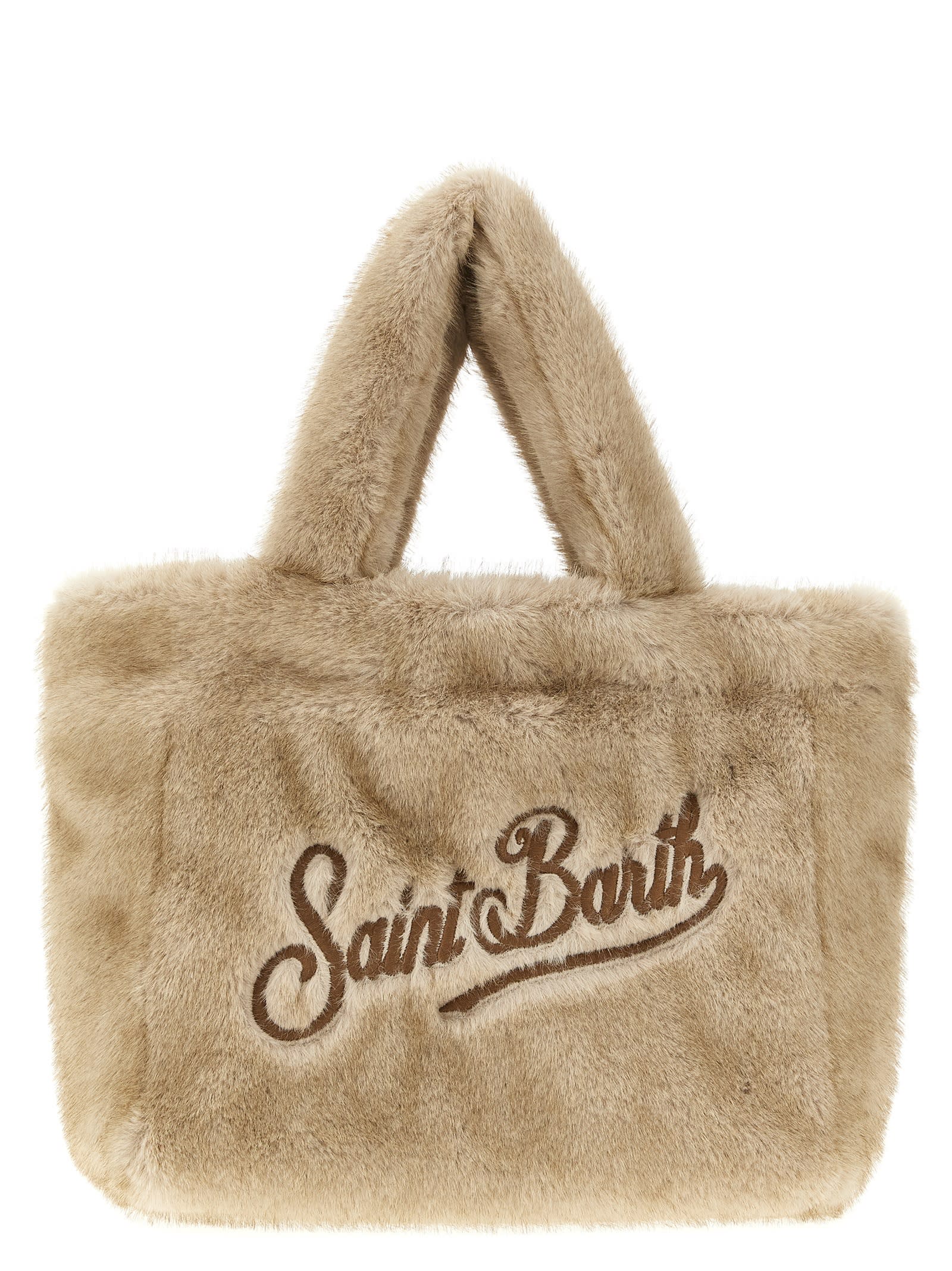 Mc2 Saint Barth Colette Soft Fur Hand Bags Beige In Brown