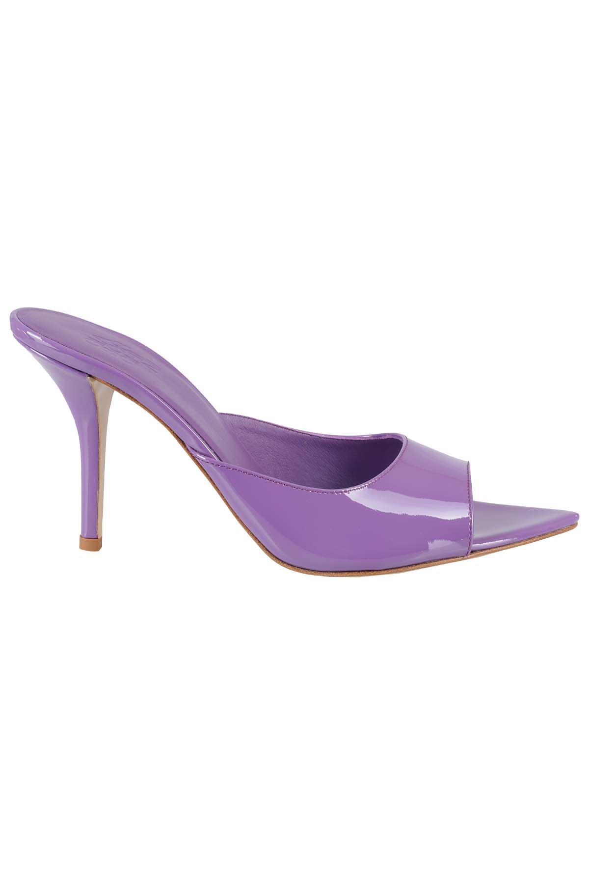 Shop Gia Borghini Pointed Toe Mule In Purple