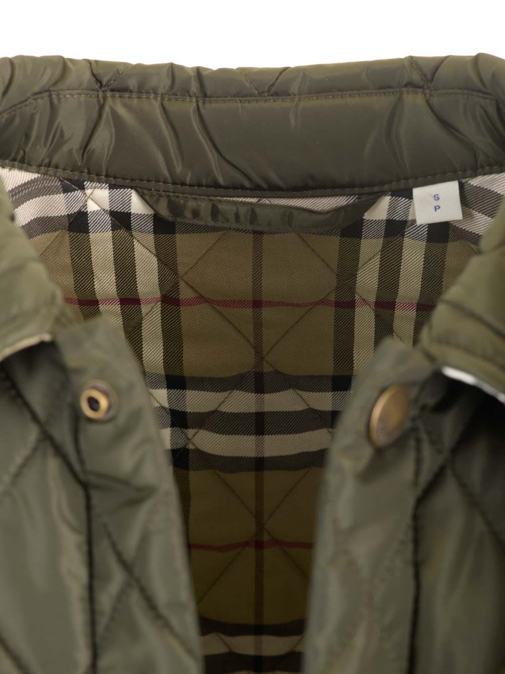 Shop Burberry Quilted Nylon Country Jacket In Green