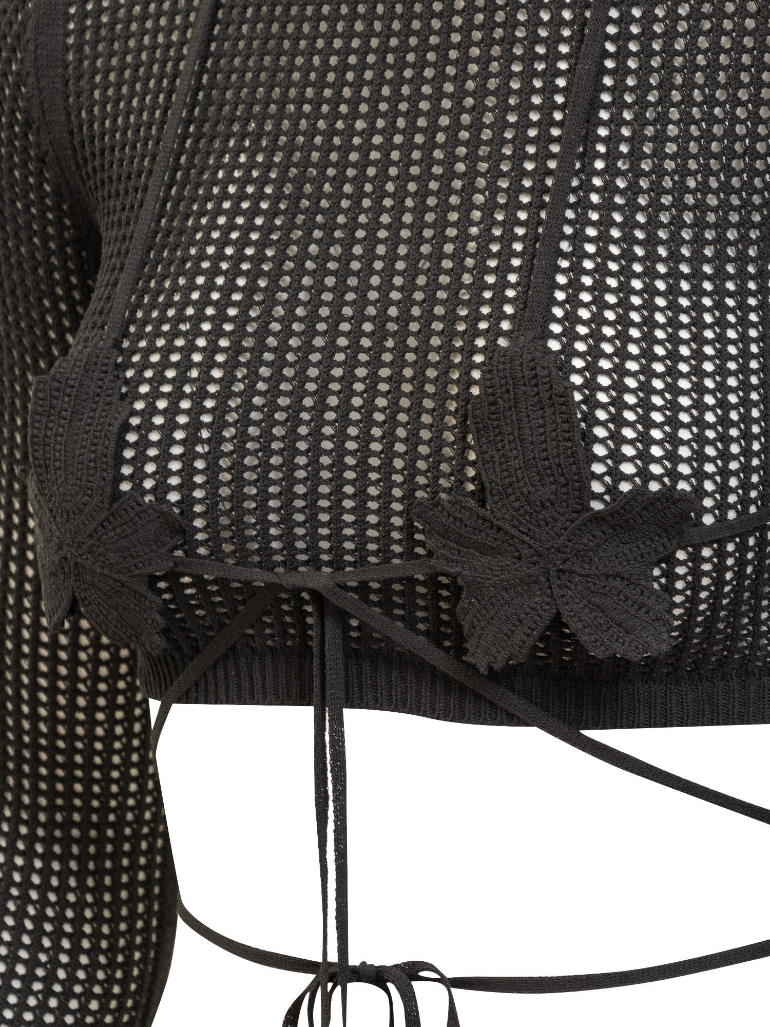 Shop Andreädamo Fishnet Top In Black