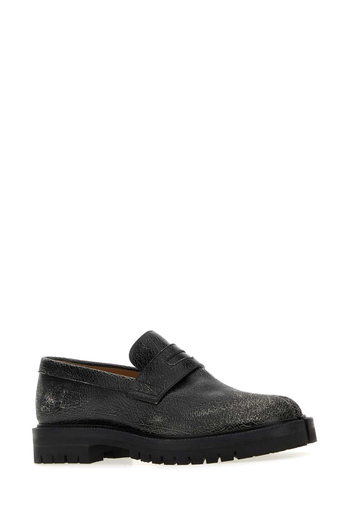 Maison Margiela Taby County Crackled Loafers In Multi