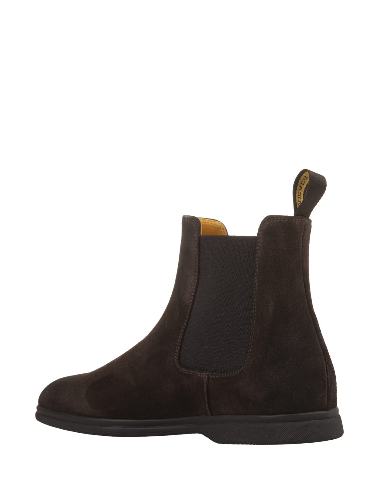 Shop Doucal's Dark Brown Suede Beatles Style Ankle Boots