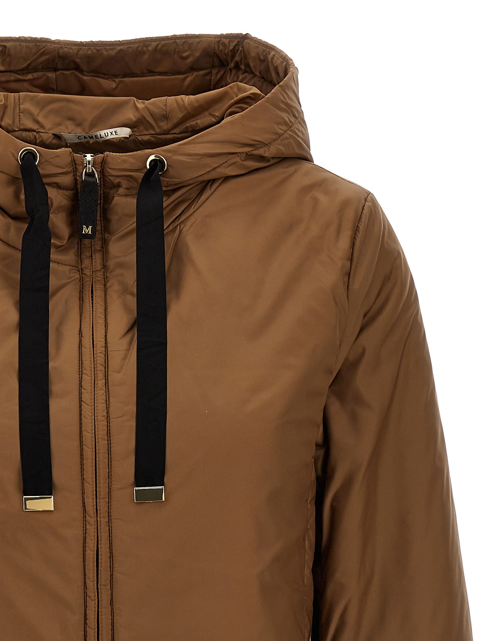 Max Mara The Cube Greenh Down Jacket In Brown