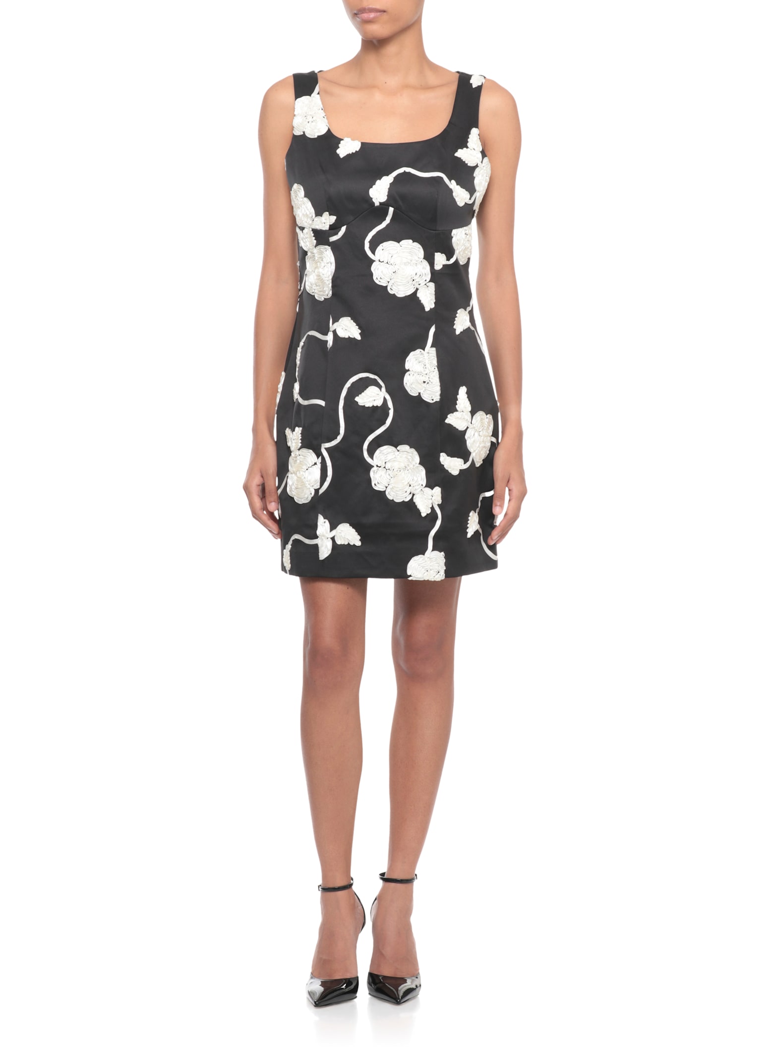 Rotate Birger Christensen Rotate Birgerchristensen 3d Flower Mini Dress In Black