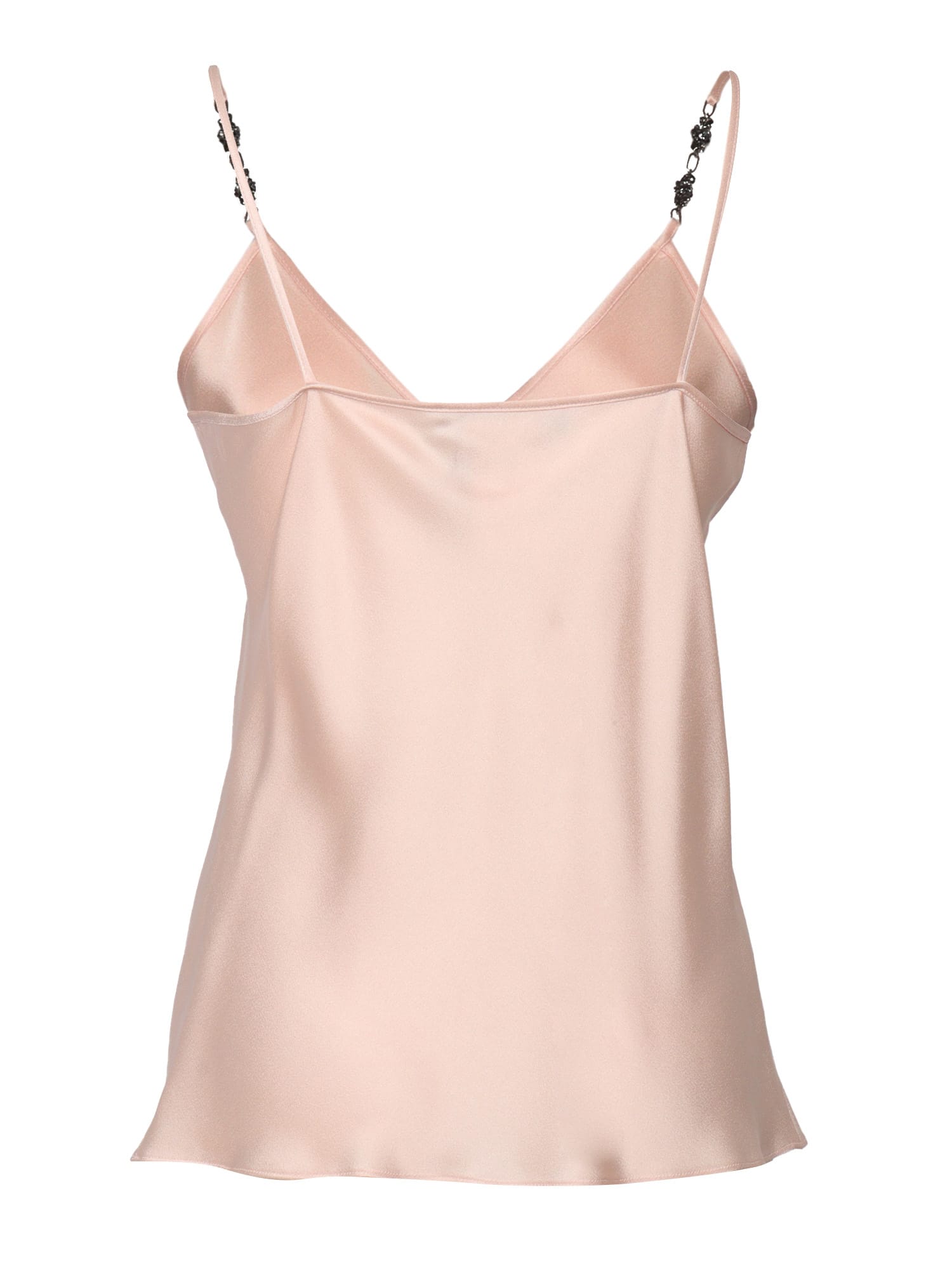 Max Mara Top-woven Waistcoat With Decorative Embellishments And Lustrous Finish In Pink