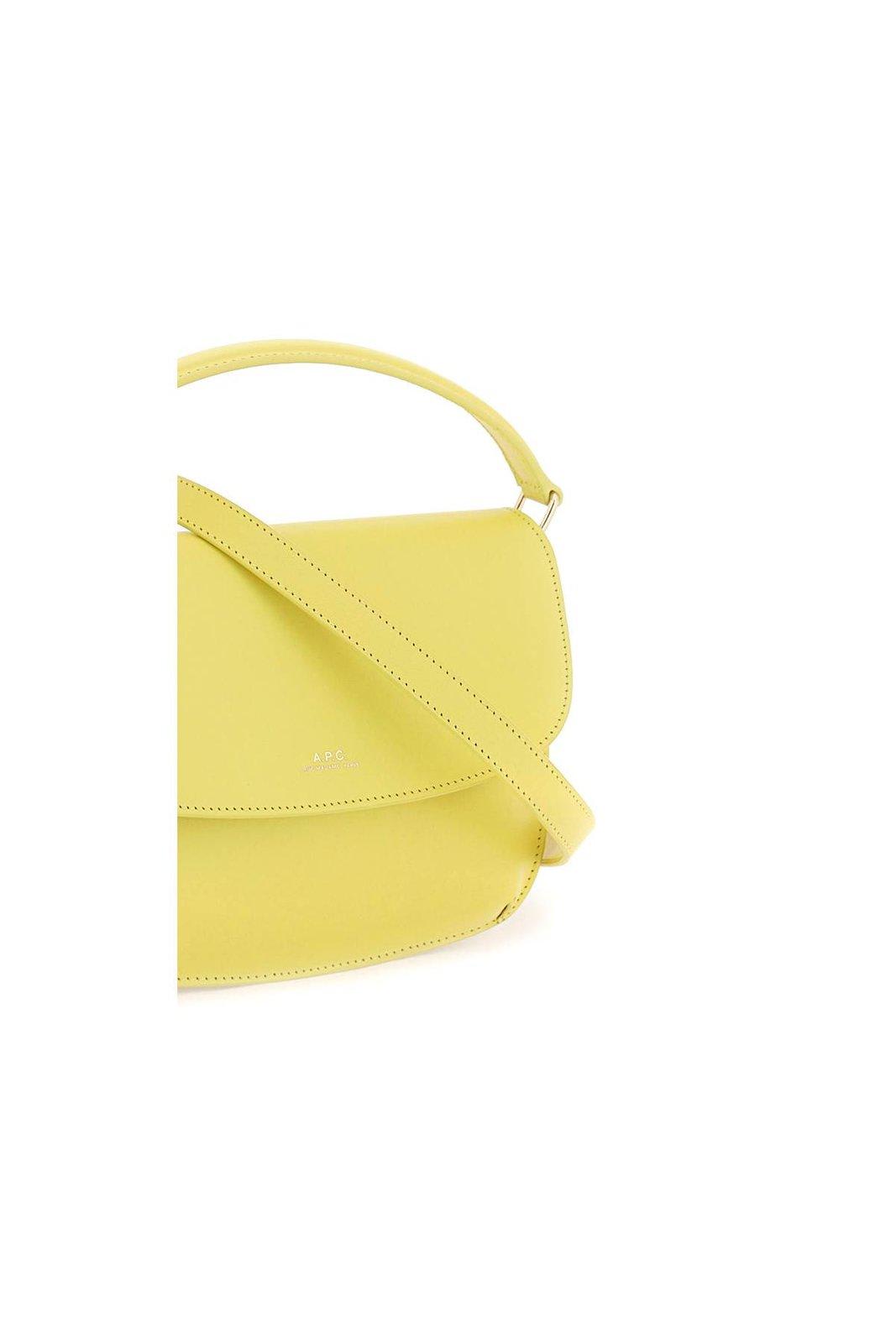 Shop Apc Sarah Logo Detailed Mini Shoulder Bag In Dai Sunshine