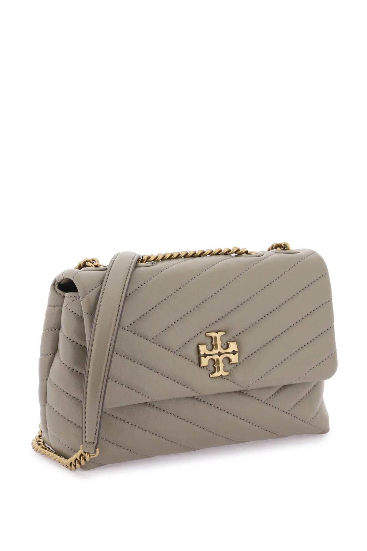 Shop Tory Burch Small Kira Shoulder Bag In Gray Heron