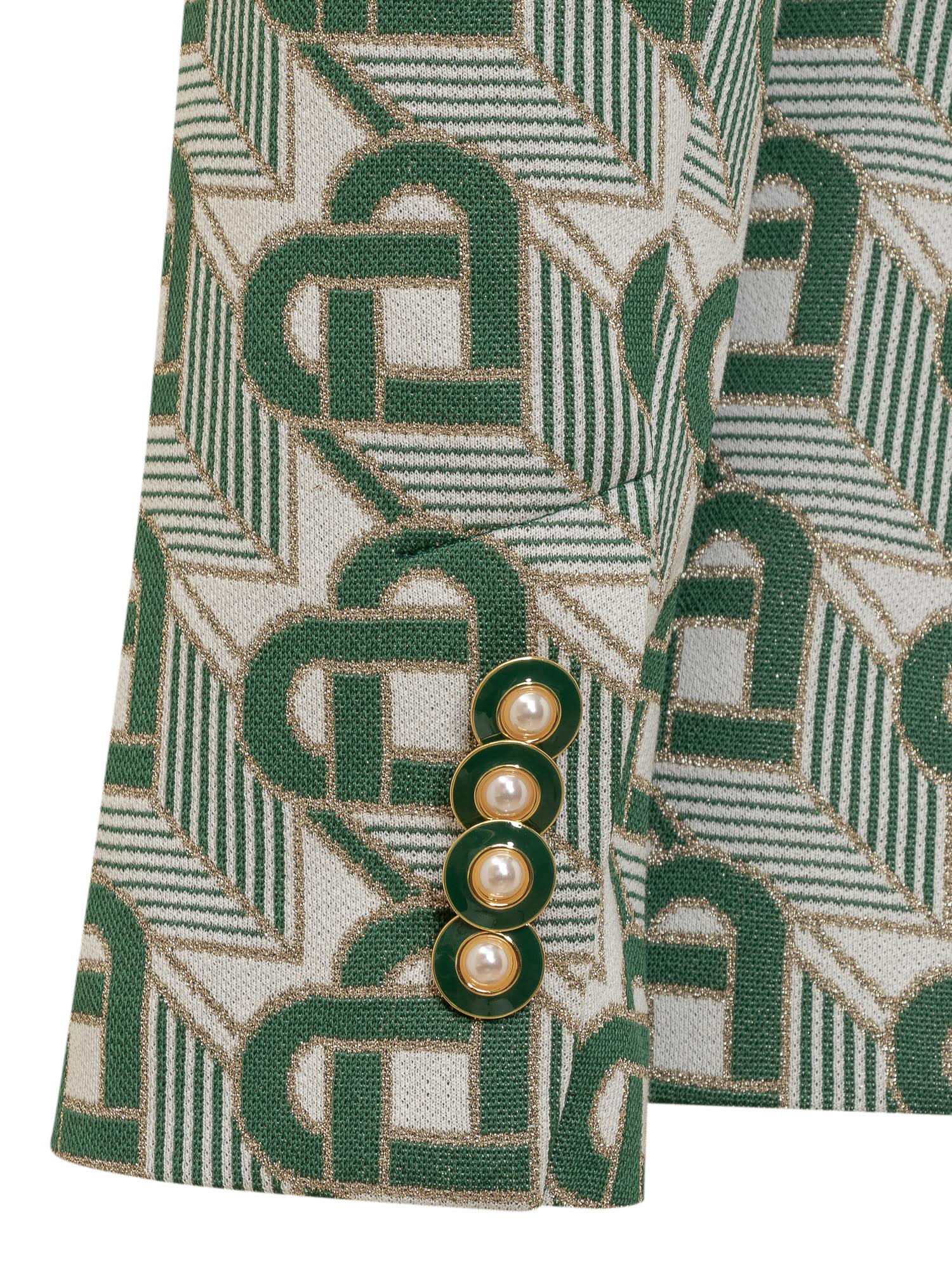Shop Casablanca Single Breast Jacket In Green