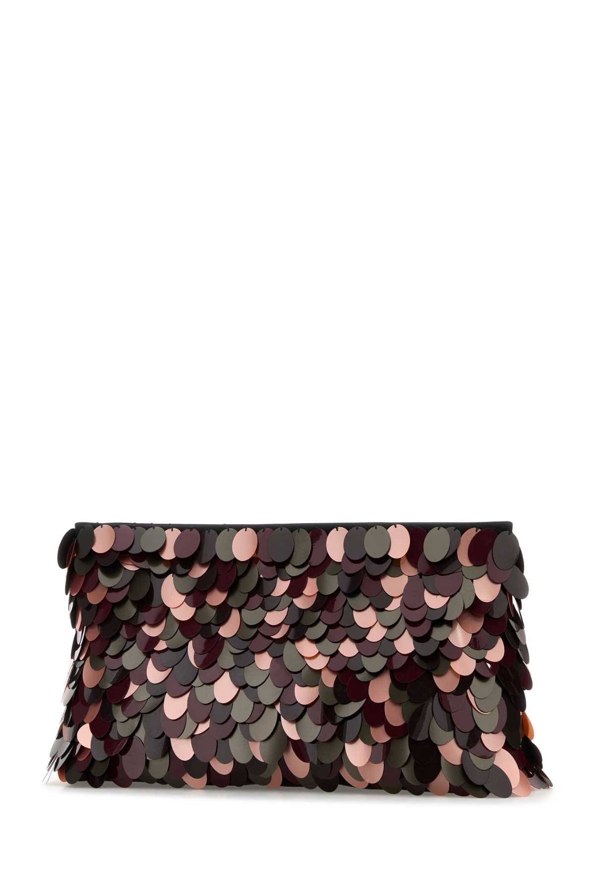Dries Van Noten Rectangular Sequin Embellished Evening Clutch In Burgundy