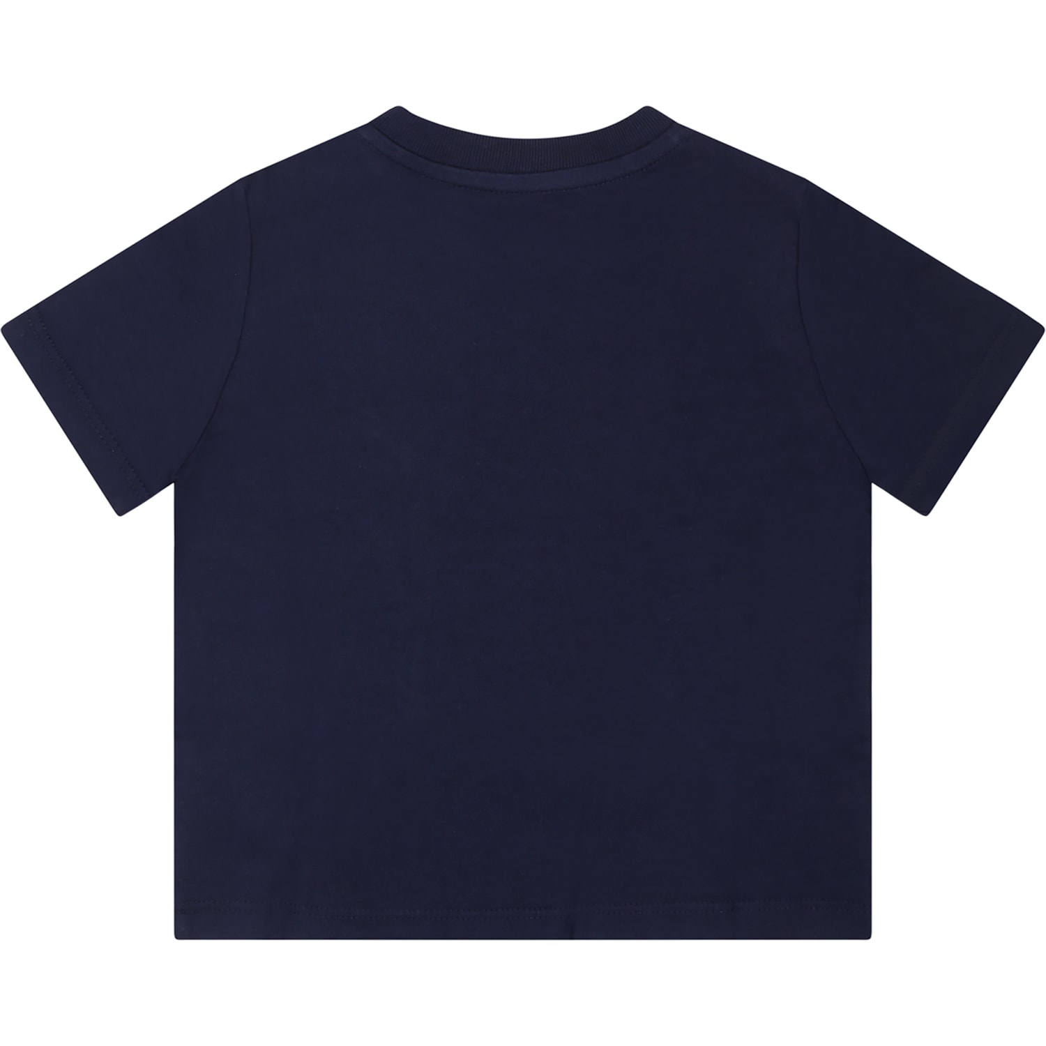 Shop Ralph Lauren Blue T-shirt For Baby Boy With Polo Bear