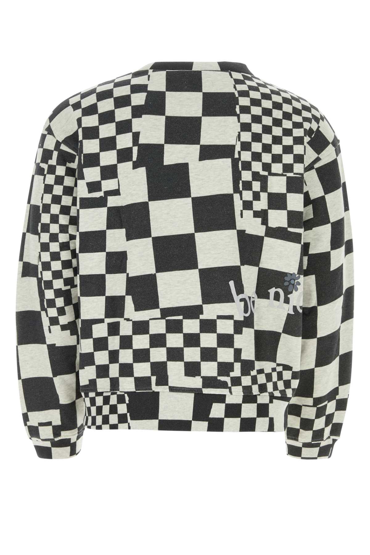 Erl Printed Cotton Sweatshirt In Checker