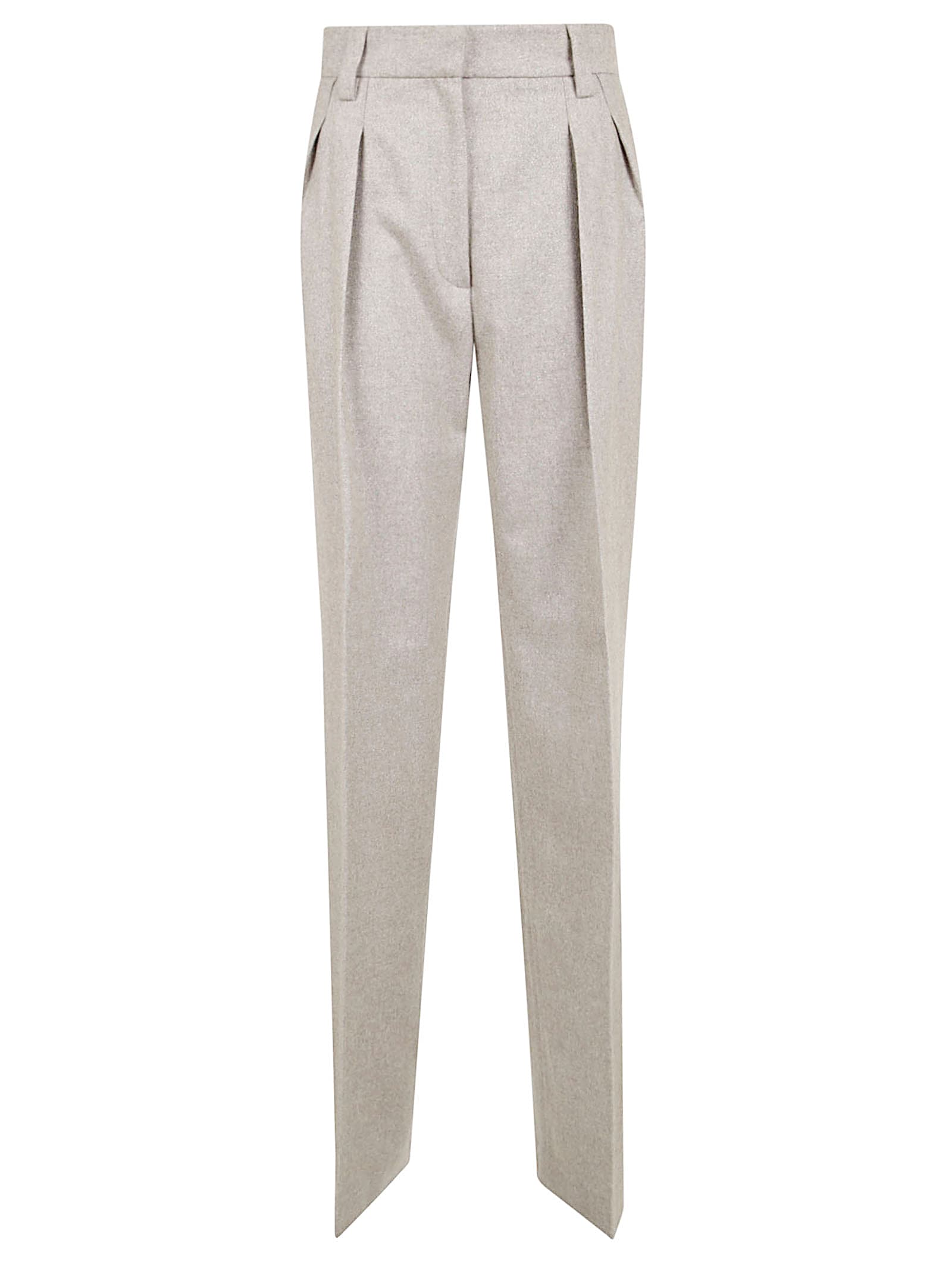 Antonelli Pleated Detail Track Pants In Neutral