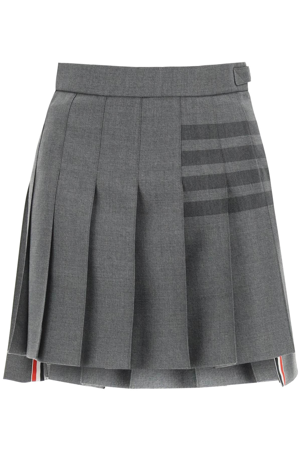 Thom Browne 4-bar Pleated Mini Skirt