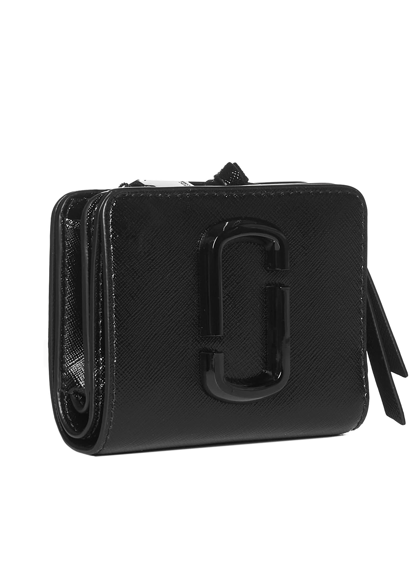 Marc Jacobs The Mini Compact Wallet In Black