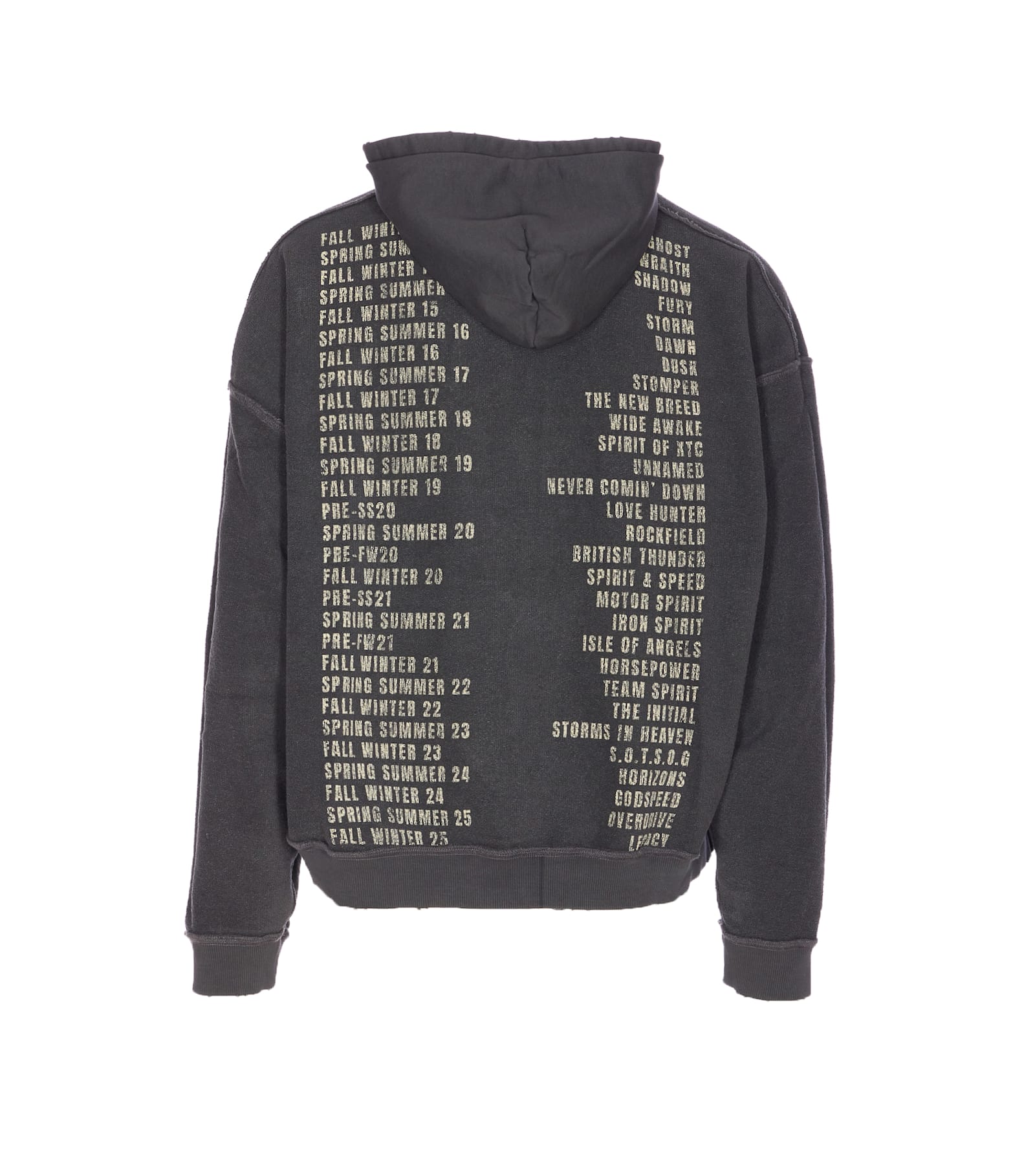 Represent Grey Hoodie With Maxi Logo Print On Front And Rear And Dropped Shoulders In Cotton Man In Gray