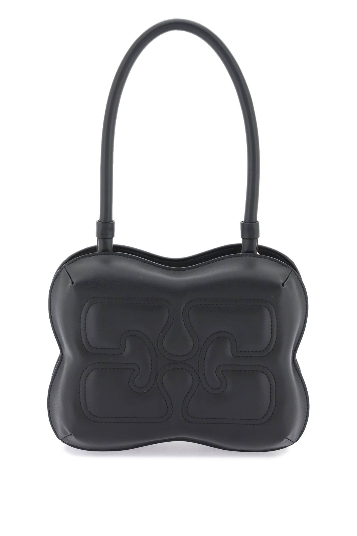 Shop Ganni Butterfly Handbag In Black