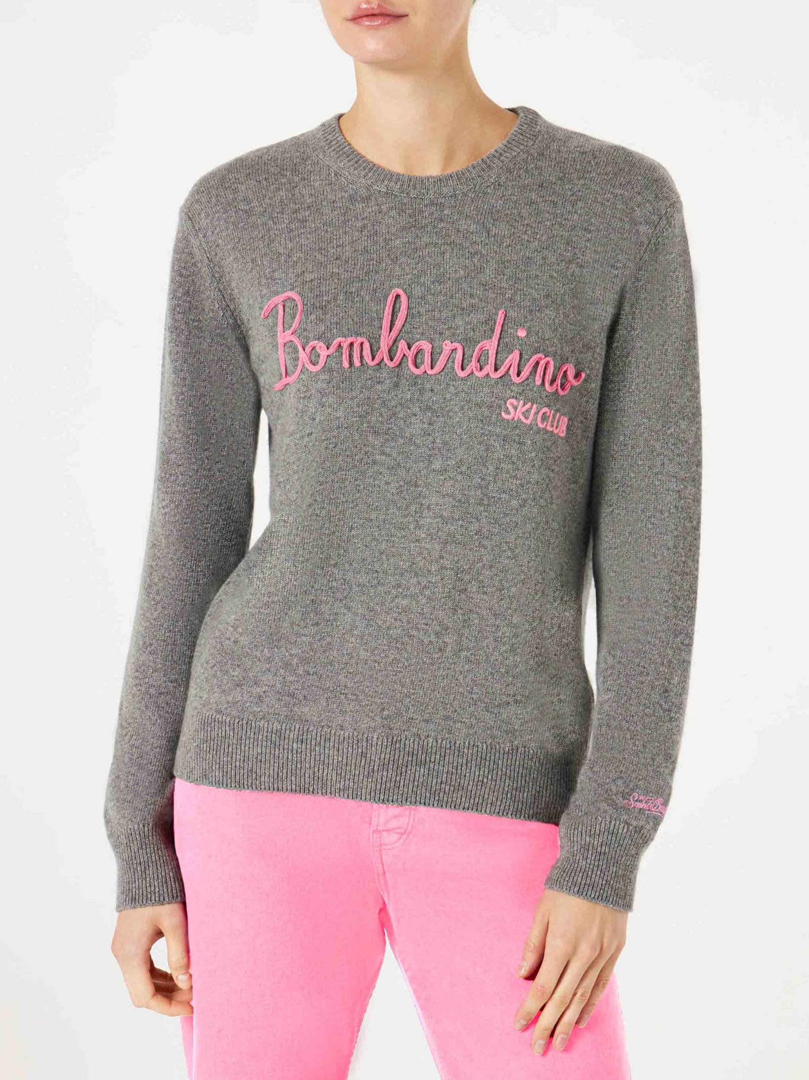 MC2 Saint Barth Woman Sweater With Bombardino Ski Club Embroidery