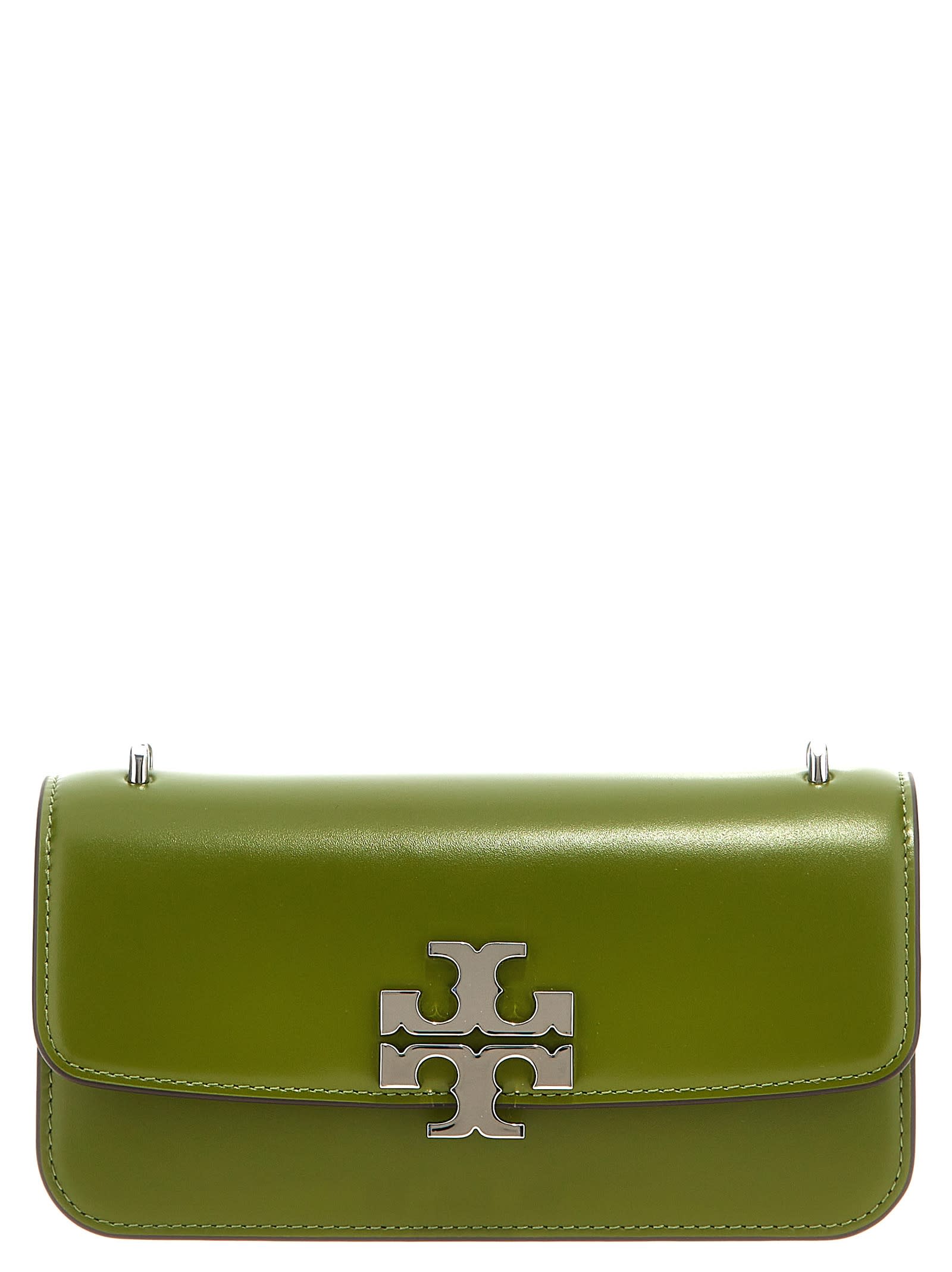 Shop Tory Burch Eleanor E/w Small Convertible Shoulder Bag In Green