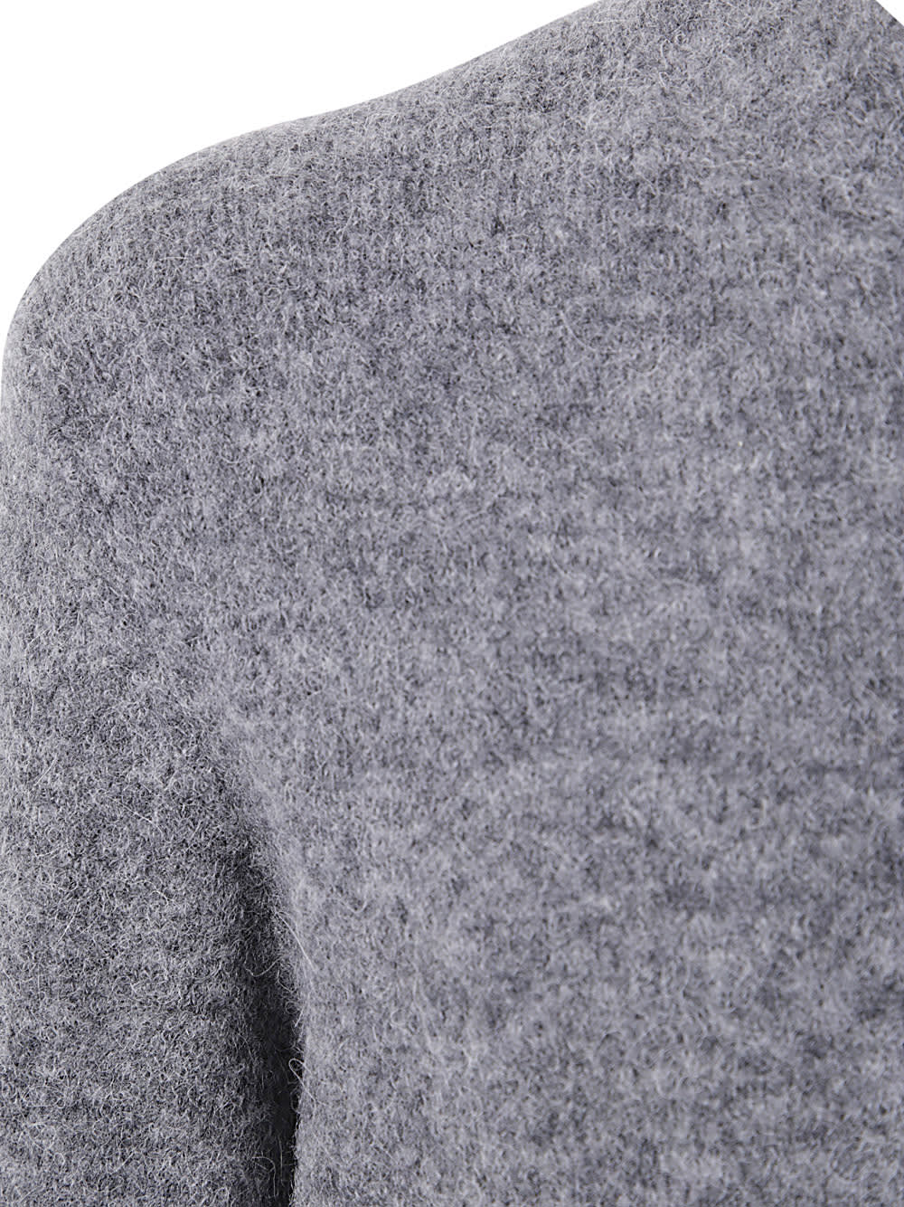 Shop Ballantyne Round Neck Pullover In Derby Grey