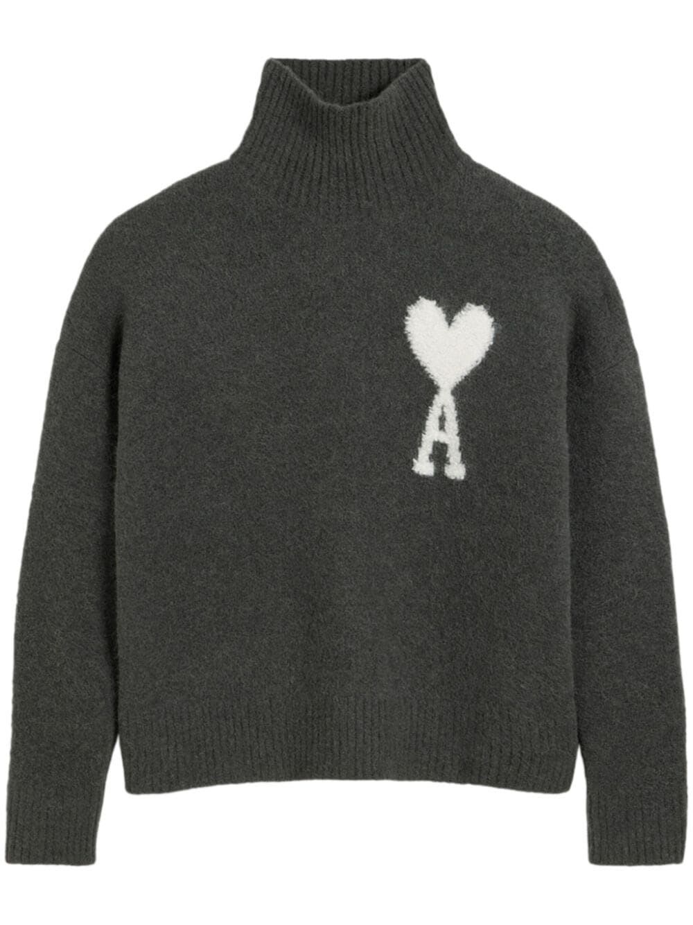 Shop Ami Alexandre Mattiussi Off White Adc Sweater In Dark Grey