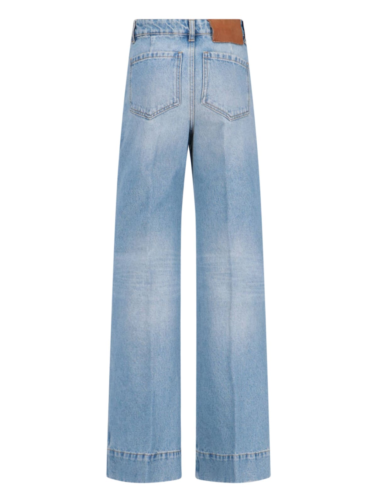 Victoria Beckham Alina Bootcut Jeans In Pale Blue Wash
