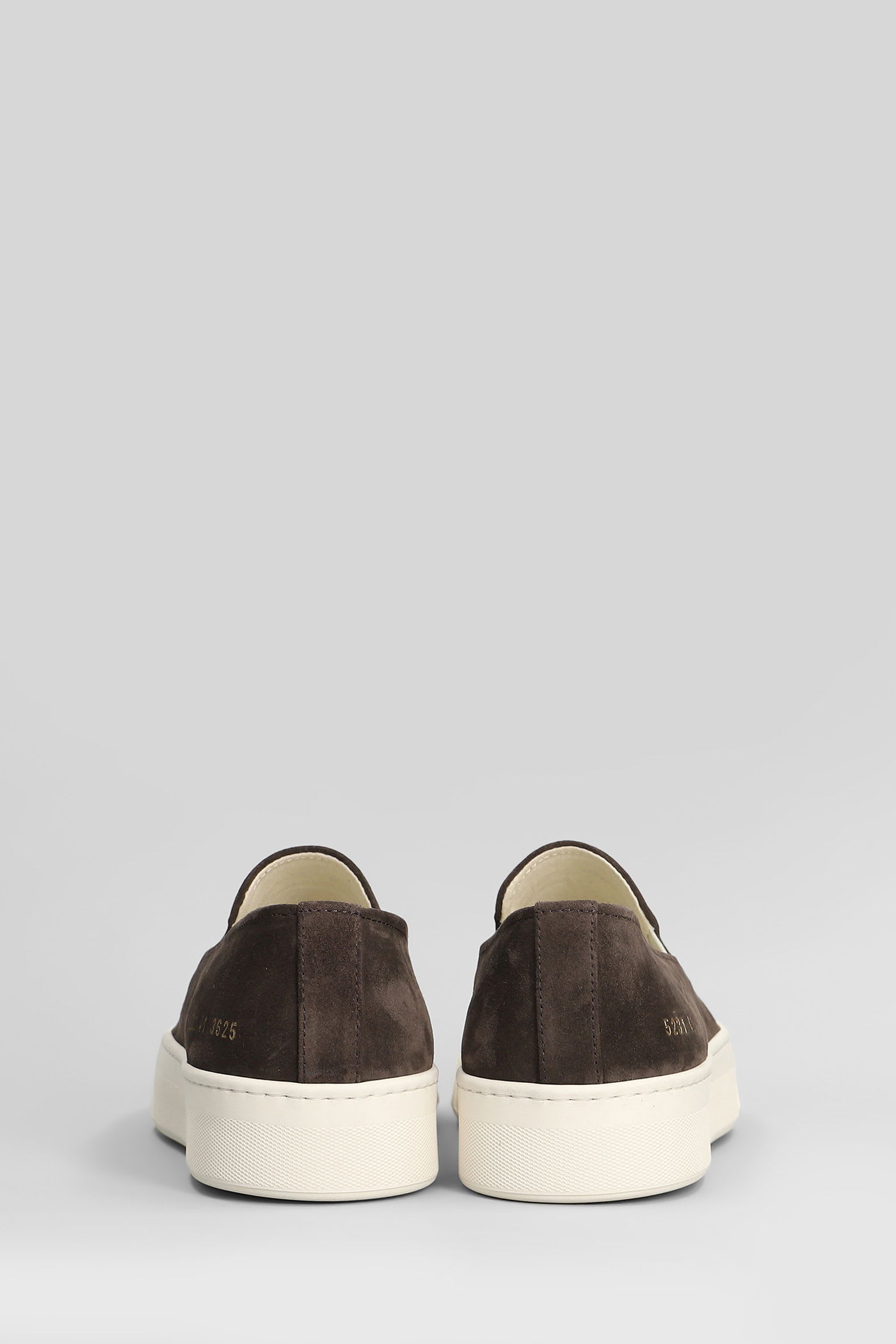 Common Projects Slip On Sneakers In Brown Suede In Brown