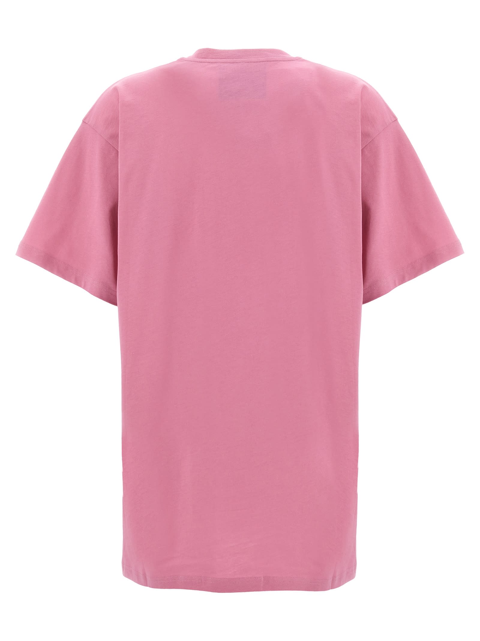 Shop Moschino Printed T-shirt In Pink