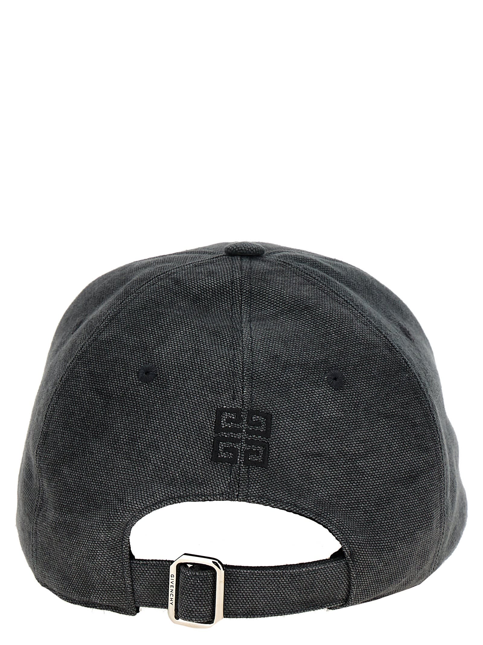 Shop Givenchy Logo Embroidery Baseball Cap In Grigio