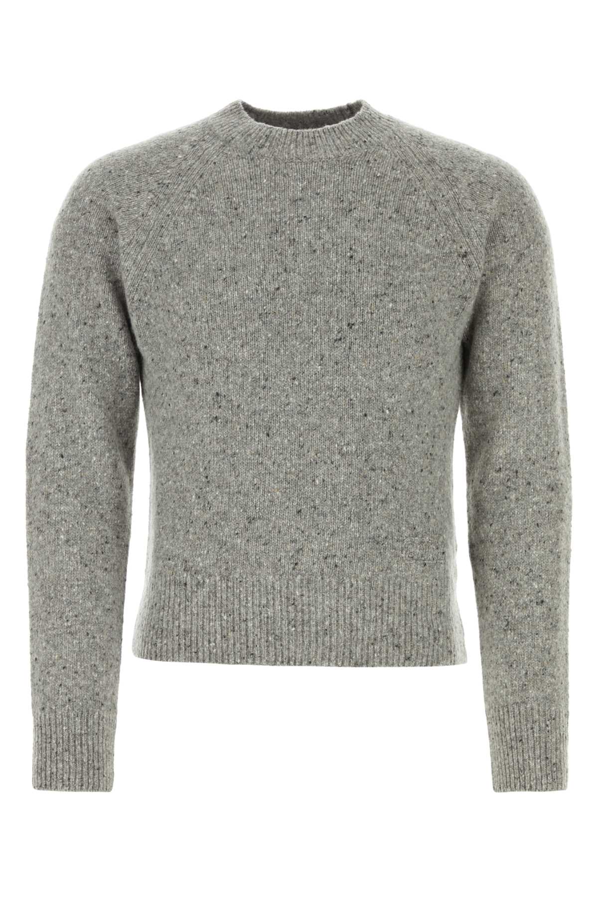 Melange Grey Wool Blend Sweater