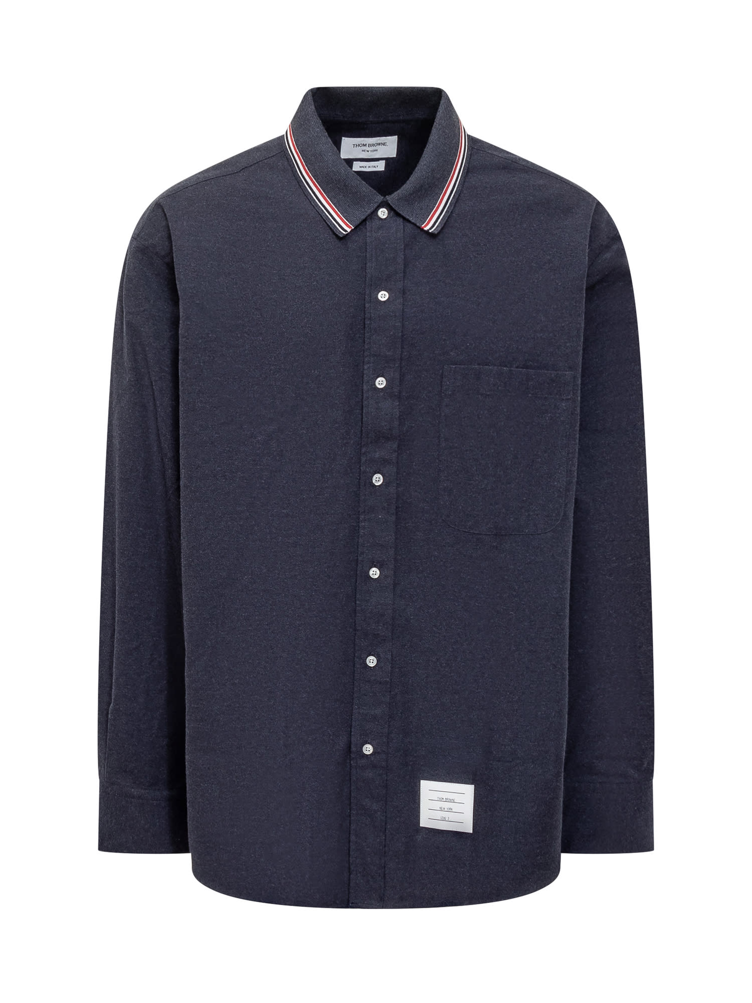 Shop Thom Browne Oversized Shirt In Navy