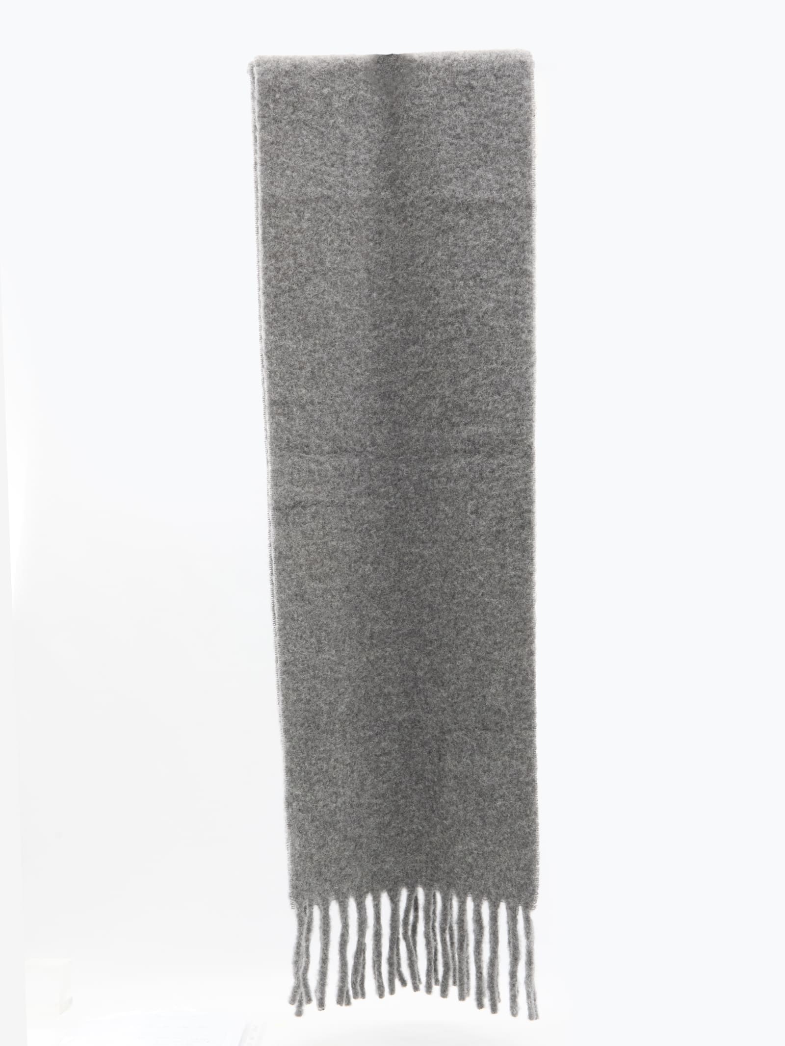 Shop Ami Alexandre Mattiussi Ami De Coeur Scarf In Grey